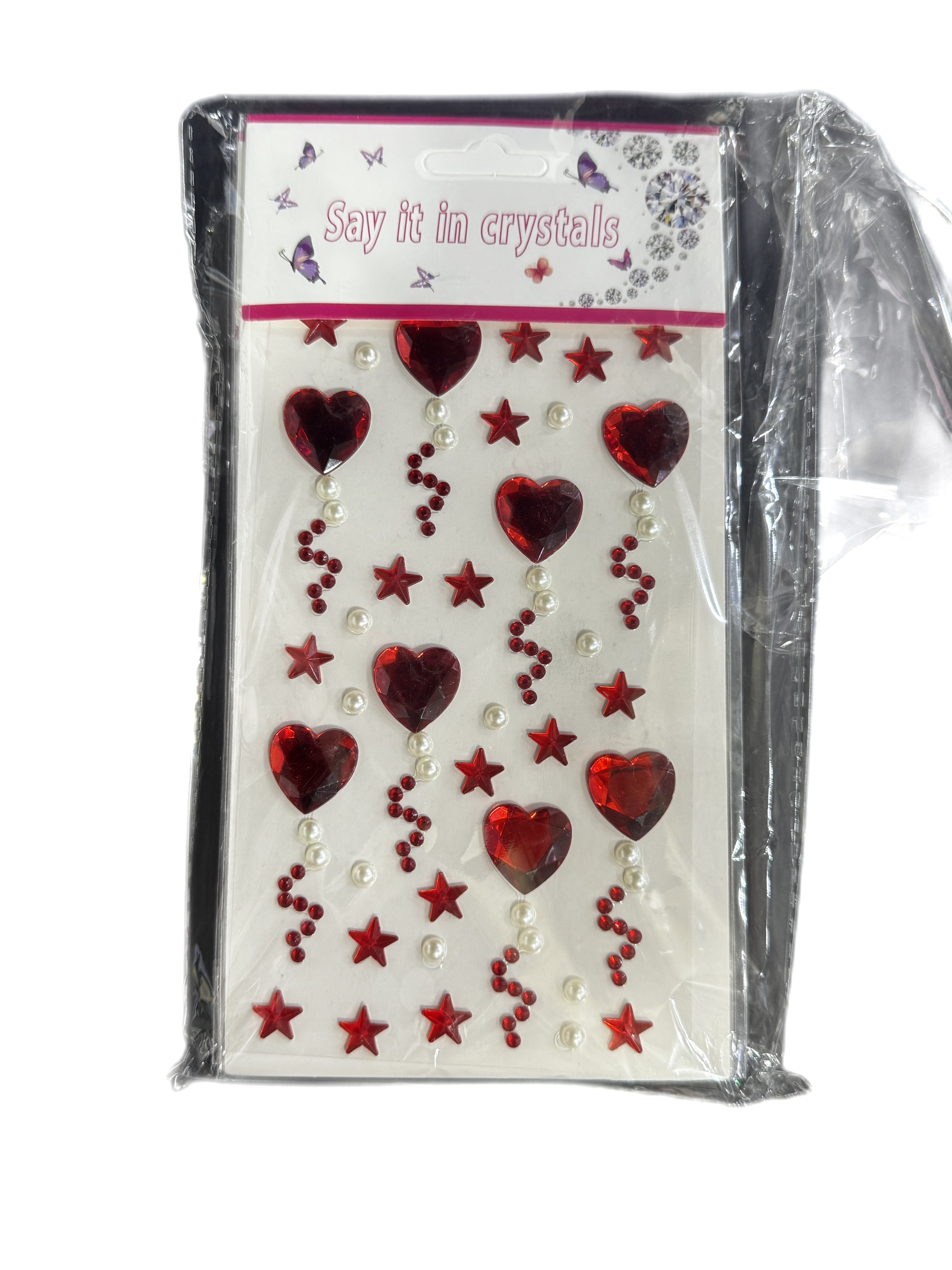 Наклейка сердце камни