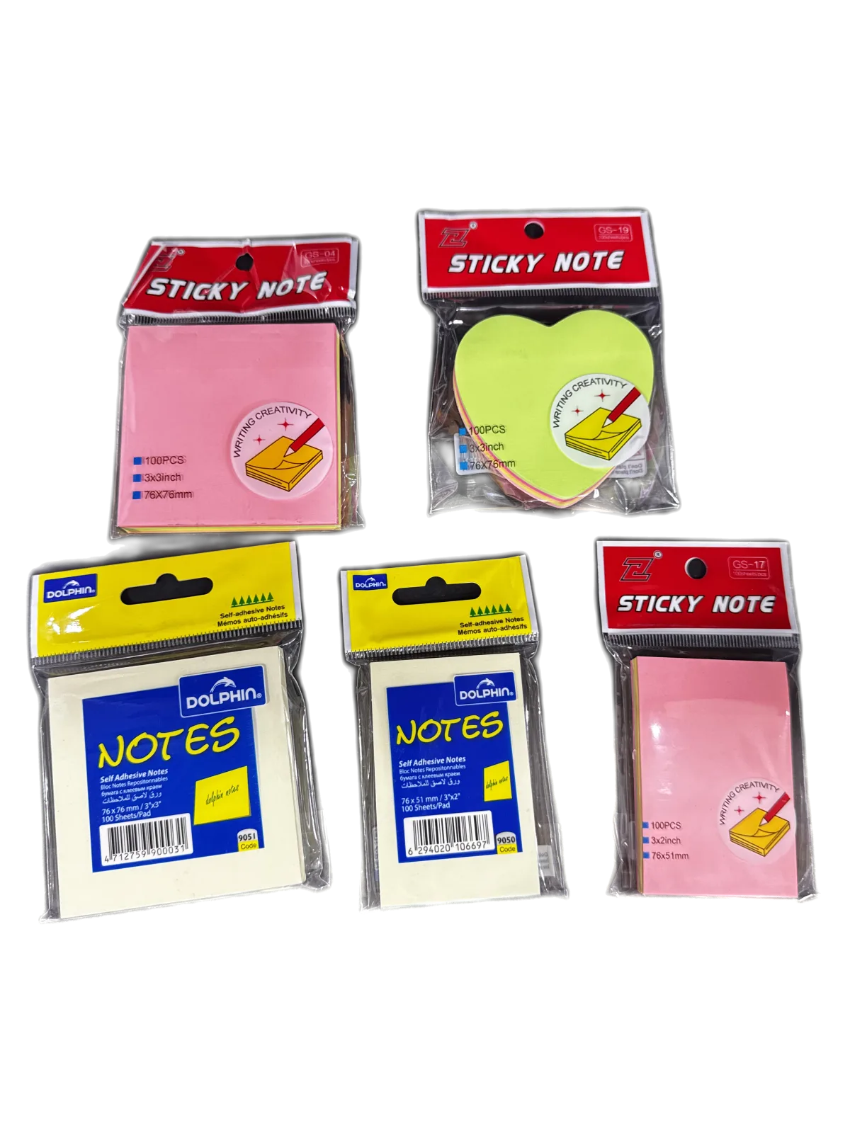 նշումի թուղթ Dolphin 76*76